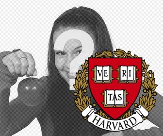 escudo da universidade harvard colocar em suas fotos