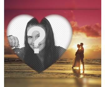 efeito romantico fazer upload sua foto com um casal em um do sol