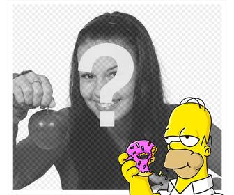 homer simpson em um canto suas fotos com efeito