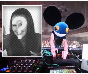 carregue sua foto voce gosta do famoso dj deadmau5 e livre fotomontagem