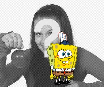 adicionar bob esponja em suas fotos com etiqueta spongebob