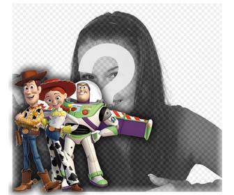 personagens toy story em suas fotos com efeito em linha