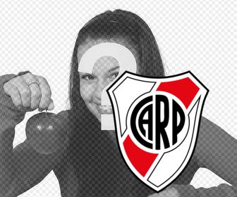 etiqueta do escudo club atletico river plate colar suas fotos