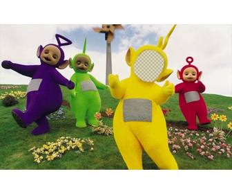 fotomontagem dos teletubbies editar e colocar seu rosto
