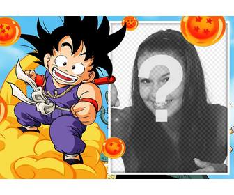 fotomontagens e quadros com son goku