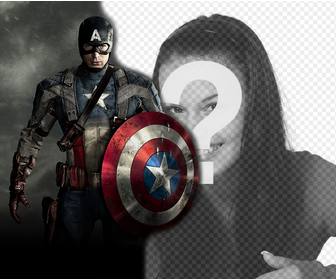 enviar sua foto com o heroi capitão america e forma gratuita