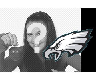 efeito da foto do philadelphia eagles logotipo colar em suas imagens