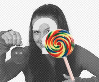 lollipop com cores colar em suas fotos