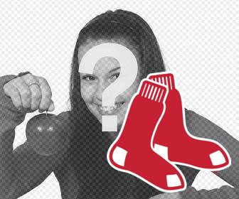 etiqueta do logotipo do red sox colocar seu efeito imagens