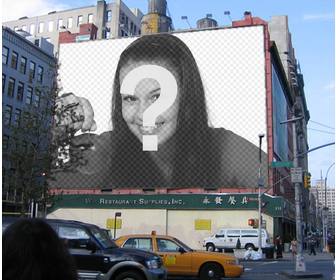 billboard fotomontagem um edificio onde voce pode colocar uma fotografia
