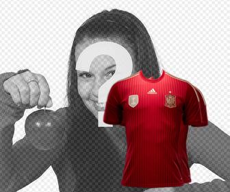 efeito da foto com camisa da espanha selecão as suas fotos