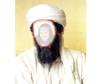 fotomontagem osama bin laden colocar seu rosto em seu disfarce face