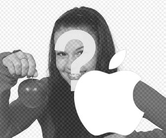 logotipo decorativo etiqueta da apple colar em suas fotos