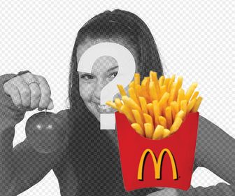 autocolante decorativo colar as batatas mcdonalds em suas imagens