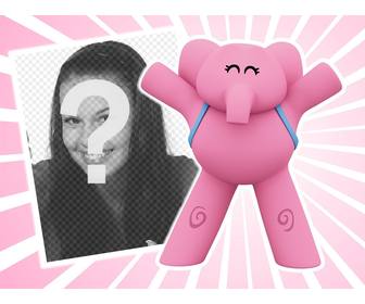 efeito em linha com o elefante elly pocoyo perfeito enviar sua foto