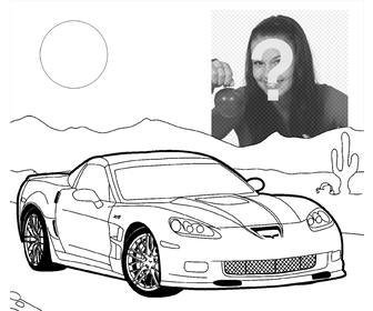 efeito adicionar uma foto em um desenho um carro e em seguida imprimi-lo