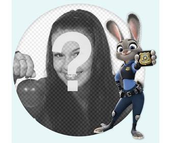 efeito da foto com coelho judy hopps zootopia