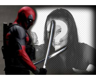 deadpool em suas fotos com efeito foto livre editar