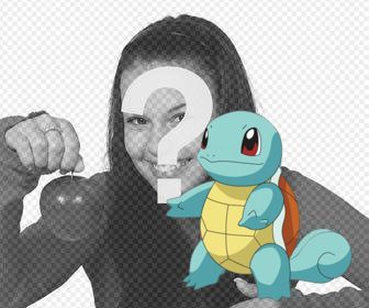 fotomontagem adicionar o pokemon squirtle em suas fotos