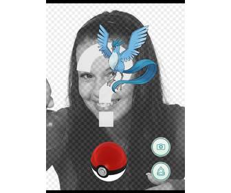 articuno captura com efeito pokemon go editar