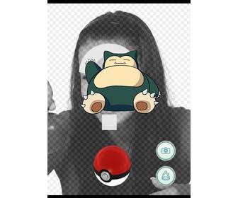 efeito foto pokemon go com snorlax editar com o seu