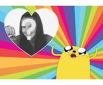 efeito foto colorida com jake adventure time sua foto