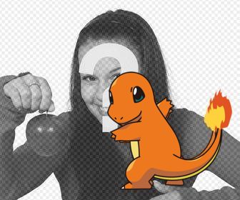 coloque charmander com voce com colar on-line on-line