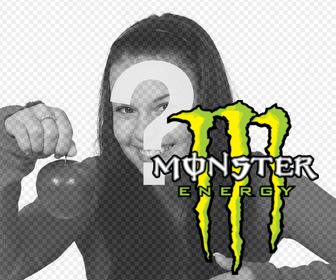 logo of monster marca energy voce pode colar em suas fotos
