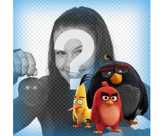 personagens angry birds o acompanham em suas fotos com efeito