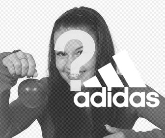adidas esporte logotipo adicionar as suas fotos fotomontagem