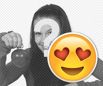 editor colocar emojis apaixonados coracões