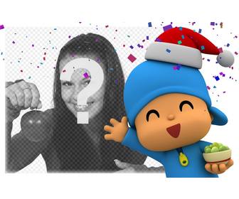 efeito natal com pocoyo editar com um sua foto