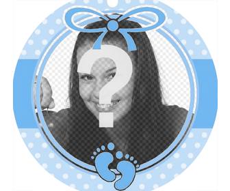 circular perfeita blue frame adicionar uma foto um bebe