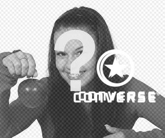 logo do famoso converse marca sapatos adicionar em suas fotos