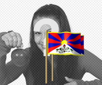 bandeira tibetana polo voce pode colar em suas fotos