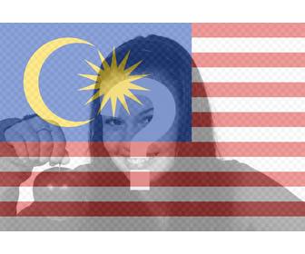 filtro virtual adicionar em suas fotos bandeira da malasia