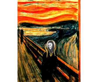 fotomontagem da famosa pintura munch scream