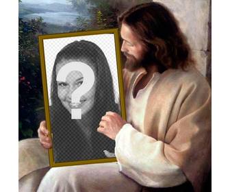 coloque sua foto em uma foto contenha jesus cristo