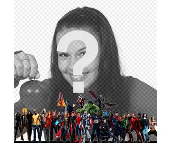 Fotomontagem com os personagens de Avengers Infinity War
