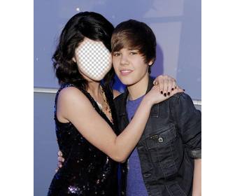 fotomontagem justin bieber com uma menina colocar o seu rosto