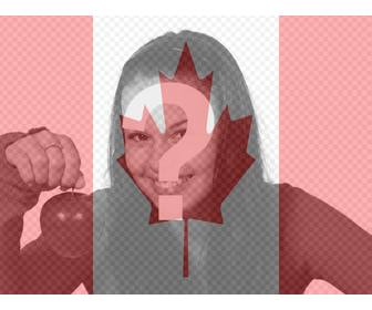 fotomontagem colocar bandeira canadense em sua foto perfil