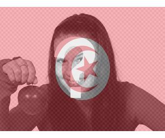 fotomontagem colocar bandeira da tunisia em uma foto enviar