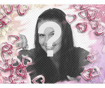 linda rosa quadro coracões ideal amantes diga pessoa o quanto voce importa com essa montagem voce pode enviar um cartão personalizado dia dia namorados