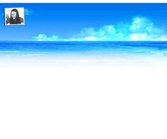 fundo do twitter ceu azul e mar personalizados com sua foto