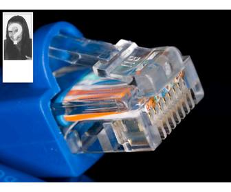 fundo twitterof um fio ethernet onde voce pode colocar sua foto