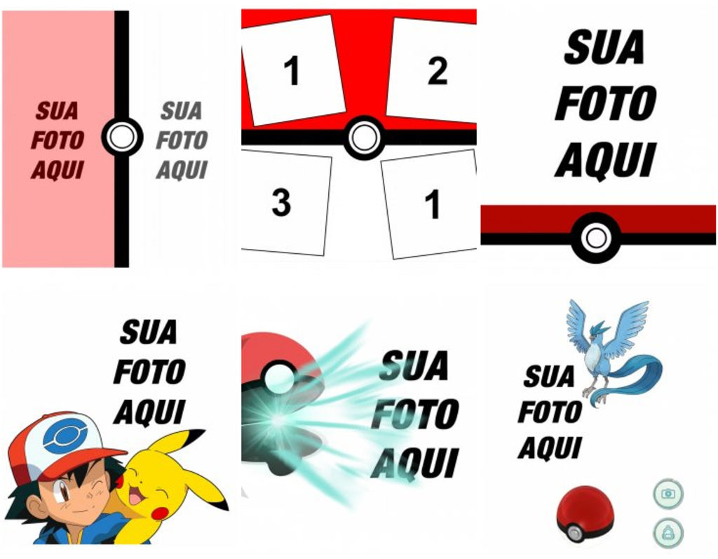 Adesivos e decorações para suas fotos de Pokemon