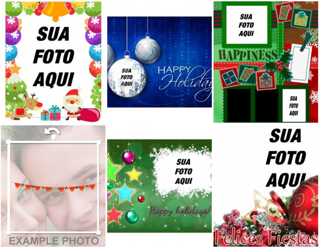 Cartões e postais Boas Festas para personalizar livre