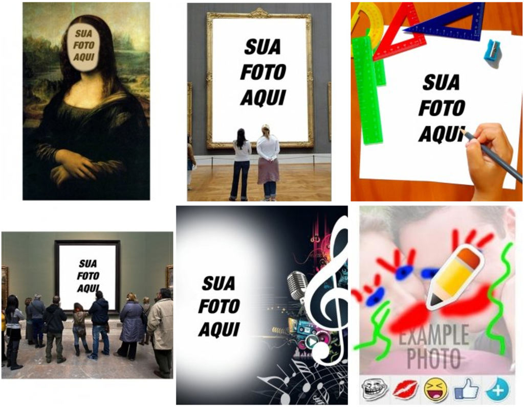 Colagens de arte com suas fotos