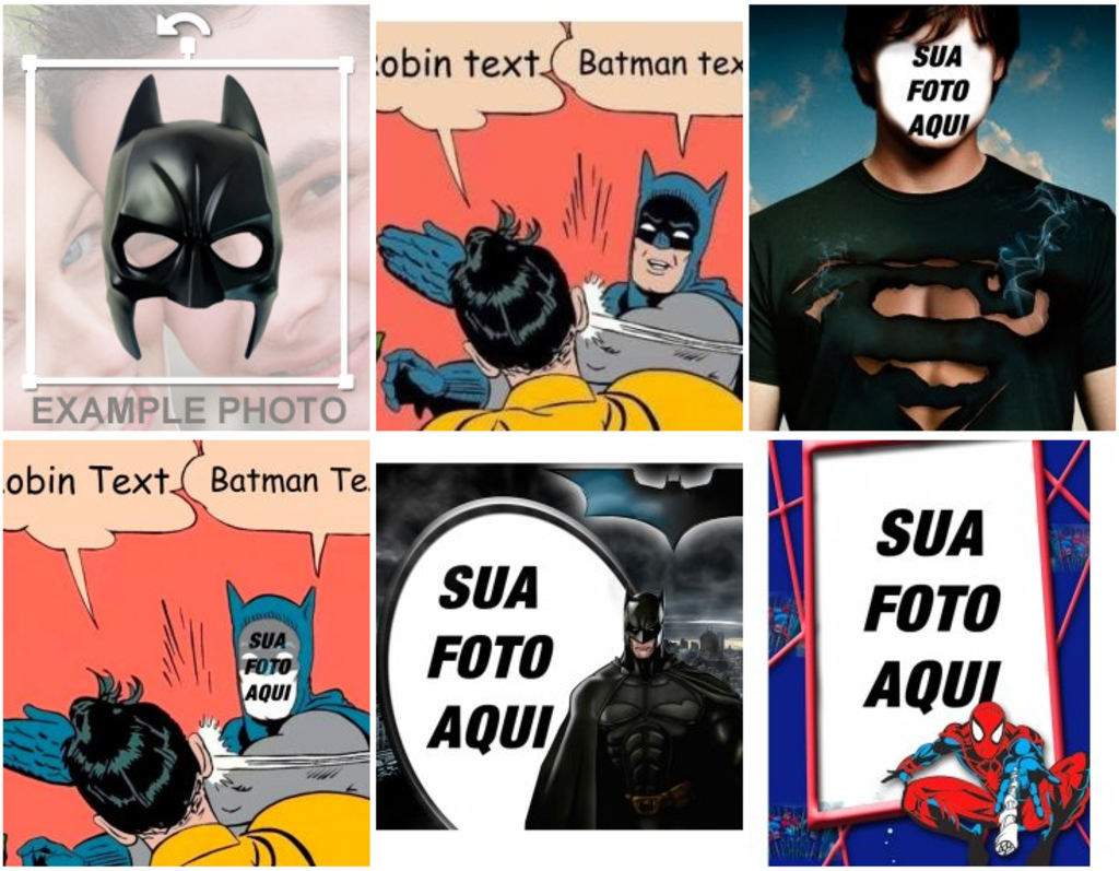 Efeitos divertidos com personagens de desenhos animados para suas fotos.