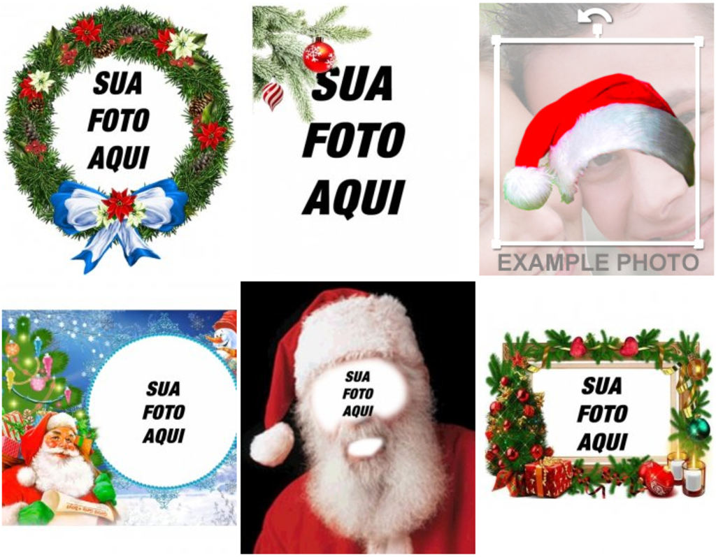 Efeitos e molduras de fotos para o Natal